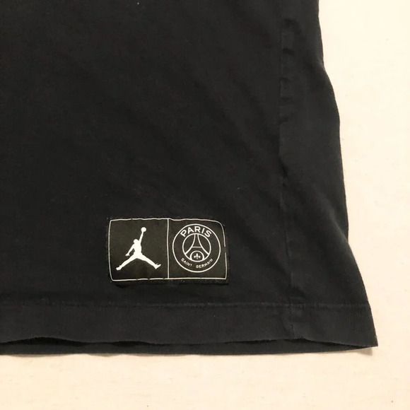 Nike Air Jordan Paris Saint Germain  PSG Black Shirt Mens Medium - Picture 2 of 16